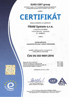 Certifikát ISO 9001